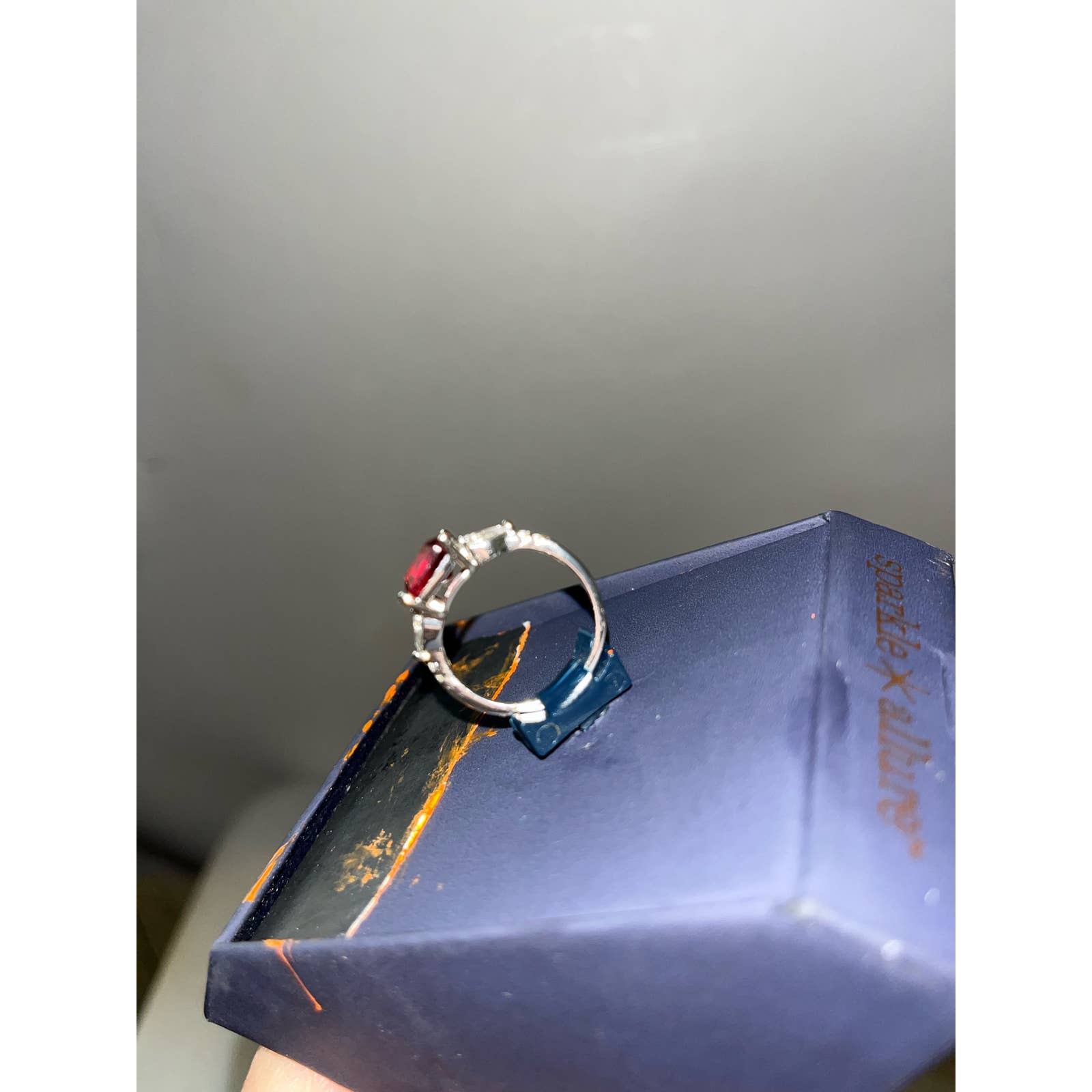 Sparkle Allure Ring With Red